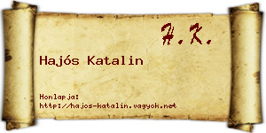 Hajós Katalin névjegykártya